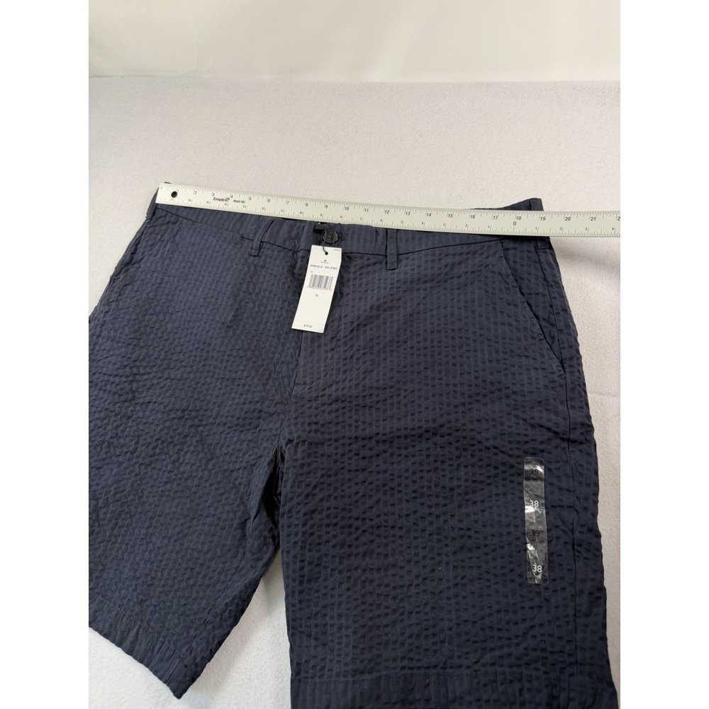 Tommy Hilfiger Men's Seersucker Flat Front ShortsSize 38 Navy Blue Resortwear - Picture 4 of 7